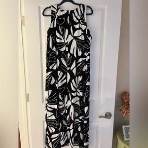 Black and white midi dress from Chicos